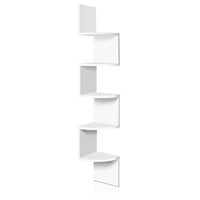 Thumbnail for Artiss Wall Shelf Corner Floating 5-Tier White