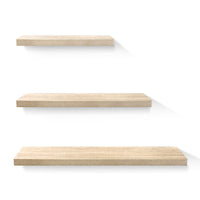 Thumbnail for Artiss Floating Wall Shelf Set of 3 Oak