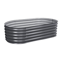 Thumbnail for Greenfingers Garden Bed 160X80X42cm Oval Planter Box Raised Container Galvanised