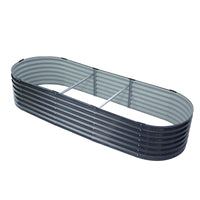 Thumbnail for Greenfingers Garden Bed 240X80X42cm Oval Planter Box Raised Container Galvanised