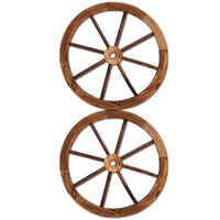 Thumbnail for Gardeon Garden Decor Outdoor Ornament 2X Wooden Wagon Wheel