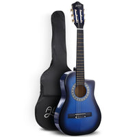 Thumbnail for Alpha 34 Inch Classical Guitar Wooden Body Nylon String Beginner Kids Gift Blue