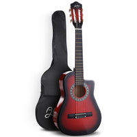 Thumbnail for Alpha 34 Inch Classical Guitar Wooden Body Nylon String Beginner Kids Gift Red