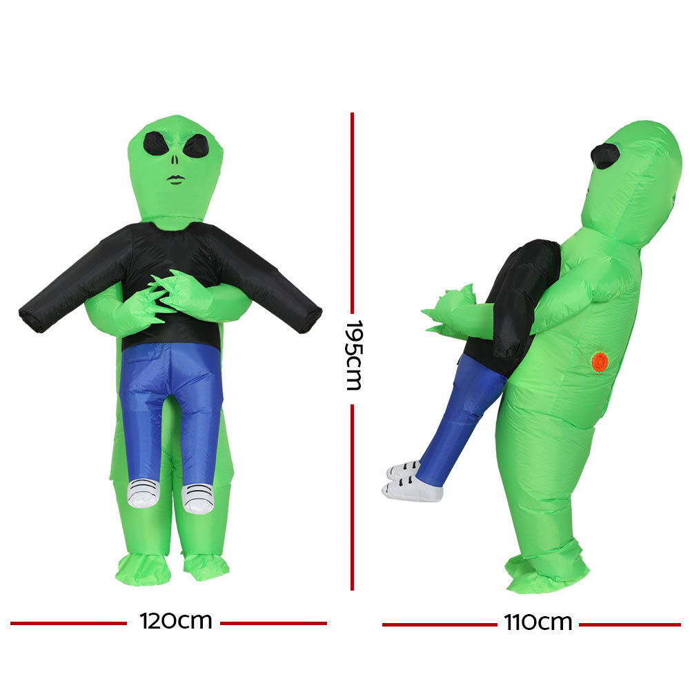 Inflatable Green Alien Costume Adult Suit Blow Up Party Fancy Dress Halloween Cosplay