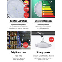 Thumbnail for Leier LED High Bay Lights 200W UFO Industrial Shed Warehouse Factory Lamp White