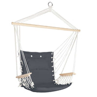 Thumbnail for Gardeon Hammock Chair Hanging with Armrest Camping Hammocks Grey