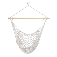 Thumbnail for Gardeon Hammock Chair Outdoor Hanging Camping Mesh Indoor Cream