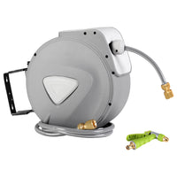 Thumbnail for Water Hose Reel 30M Retractable Garden Auto Rewind Brass Spray Gun