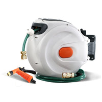 Thumbnail for Greenfingers Water Hose Reel 20M Retractable Garden Brass Spray Gun Auto Rewind