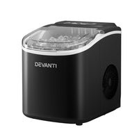 Thumbnail for Devanti Portable Ice Maker Machine Ice Cube Tray 12kg Bar Countertop Black