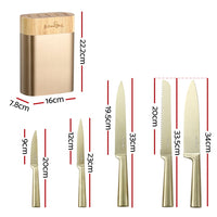Thumbnail for 5-Star Chef 6PCS Kitchen Knife Set Stainless Steel Nonstick Block Chef Sharp