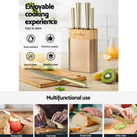 Thumbnail for 5-Star Chef 6PCS Kitchen Knife Set Stainless Steel Nonstick Block Chef Sharp