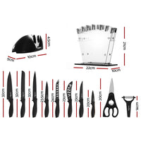 Thumbnail for 5-Star Chef 17PCS Kitchen Knife Set Stainless Steel Non-stick with Sharpener