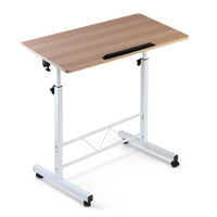 Thumbnail for Artiss Laptop Desk Table Adjustable 80CM Light Wood