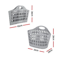 Thumbnail for Artiss Laundry Basket Hamper Large Foldable Washing Clothes Storage Organiser