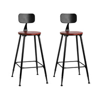 Thumbnail for Artiss 2x Bar Stools Vintage Metal Chairs