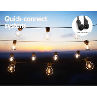 Thumbnail for 50m Solar Festoon Lights Outdoor LED String Light Chritsmas Decor Party