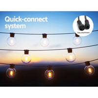 Thumbnail for 50m Solar Festoon Lights Outdoor LED String Light Wedding Party Christmas Decor