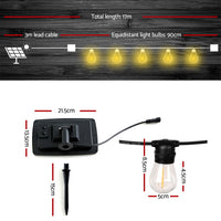 Thumbnail for 17m Solar Festoon Lights Outdoor LED String Light Christmas Party Garden Decor