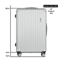 Thumbnail for Wanderlite 28'' Luggage Travel Suitcase Set TSA Carry On Hard Case Light Grey