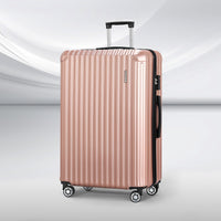 Thumbnail for Wanderlite 28'' Luggage Travel Suitcase Set TSA Carry On Hard Case Rose Gold