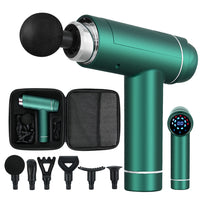 Thumbnail for Everfit Massage Gun 30 Speed 6 Heads Vibration Muscle Massager Chargeable Green