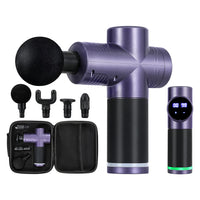 Thumbnail for Everfit 30 Speed Massage Gun 4 Heads Vibration Muscle Massager Chargeable Purple