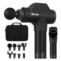 Thumbnail for Everfit Massage Gun 30 Speed 8 Heads Chargeable Black