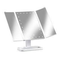 Thumbnail for Embellir Makeup Mirror with 24 LED light Tri-fold Dimmable Tabletop Storage