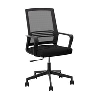 Thumbnail for Artiss Mesh Office Chair Computer Gaming Desk Chairs Work Study Mid Back Black