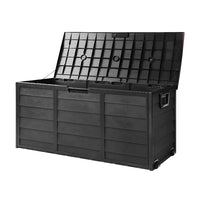 Thumbnail for Gardeon Outdoor Storage Box 290L Lockable Organiser Garden Deck Shed All Black