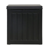 Thumbnail for Gardeon Outdoor Storage Box 80L Container Lockable Garden Toy Tool Shed Black