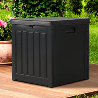 Thumbnail for Gardeon Outdoor Storage Box 80L Container Lockable Garden Toy Tool Shed Black