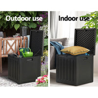 Thumbnail for Gardeon Outdoor Storage Box 80L Container Lockable Garden Toy Tool Shed Black