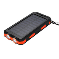 Thumbnail for 10000mAh Portable Solar Power Bank External Battery Dual USB Phone Charger Light
