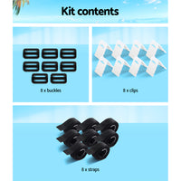 Thumbnail for Aquabuddy Pool Cover Roller Attachment Swimming Pool Reel Straps Kit 8PCS