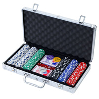 Thumbnail for 300pcs Poker Chips Set Casino Texas Hold'em Gambling Party Game Dice Cards Case