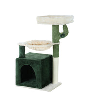 Thumbnail for i.Pet Cat Tree 78cm Scratching Post Tower Scratcher Wood Condo House Bed Toys Green