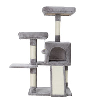 Thumbnail for i.Pet Cat Tree 103cm Tower Scratching Post Scratcher Wood Condo House Trees Grey