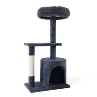 Thumbnail for i.Pet Cat Tree 94cm Scratching Post Tower Scratcher Condo House Wood Trees Grey