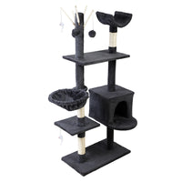 Thumbnail for i.Pet Cat Tree 140cm Tower Scratching Post Scratcher Trees Toys Condo Bed Grey