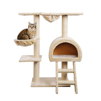 Thumbnail for i.Pet Cat Tree 100cm Tower Scratching Post Scratcher Condo House Trees Bed Beige