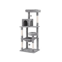 Thumbnail for i.Pet Cat Tree Tower Scratching Post Scratcher 143cm Condo House Trees Grey