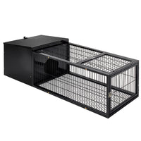 Thumbnail for i.Pet Rabbit Cage 122x52cm Hutch Enclosure Carrier Metal