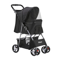 Thumbnail for i.Pet 4 Wheel Pet Stroller - Black