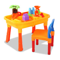 Thumbnail for Keezi Kids Sandpit Pretend Play Set Sand Water Table Chair Outdoor Beach Toy