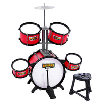 Thumbnail for Keezi Kids 7 Drum Set Junior Drums Kit Musical Play Toys Childrens Mini Big Band