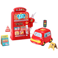 Thumbnail for Keezi Kids Gas Petrol Station Pumper Pretend Play Toys Car Music Card Playset