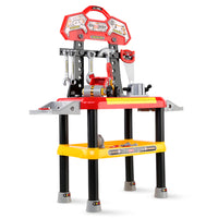 Thumbnail for Keezi Kids Pretend Workbench DIY Tools 97 Piece Children Role Play Toys Red