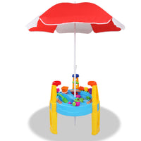 Thumbnail for Keezi Kids Sandpit Pretend Play Set Water Sand Table Children Outdoor Toy Umbrella